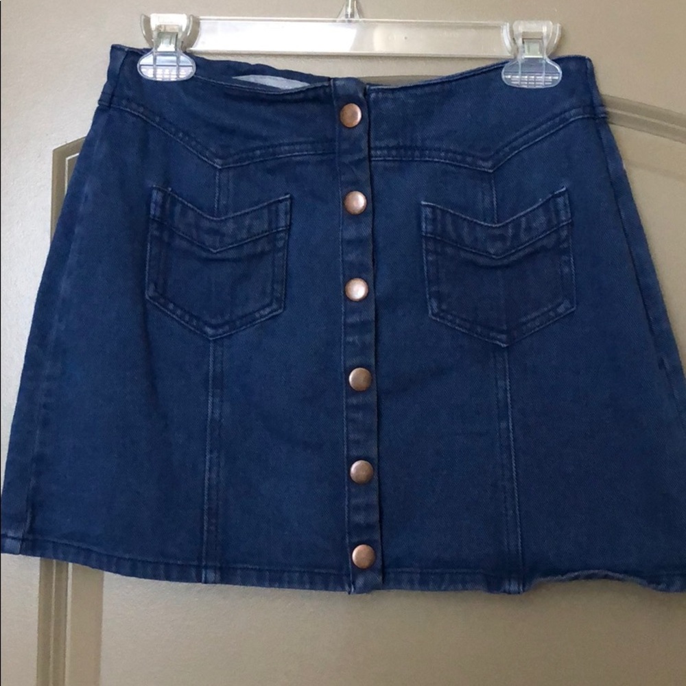 Denim mini skirt